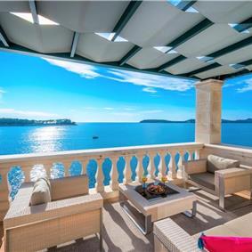 5 Bedroom luxury beachfront villa with pool and spa near Dubrovnik, Sleeps 10